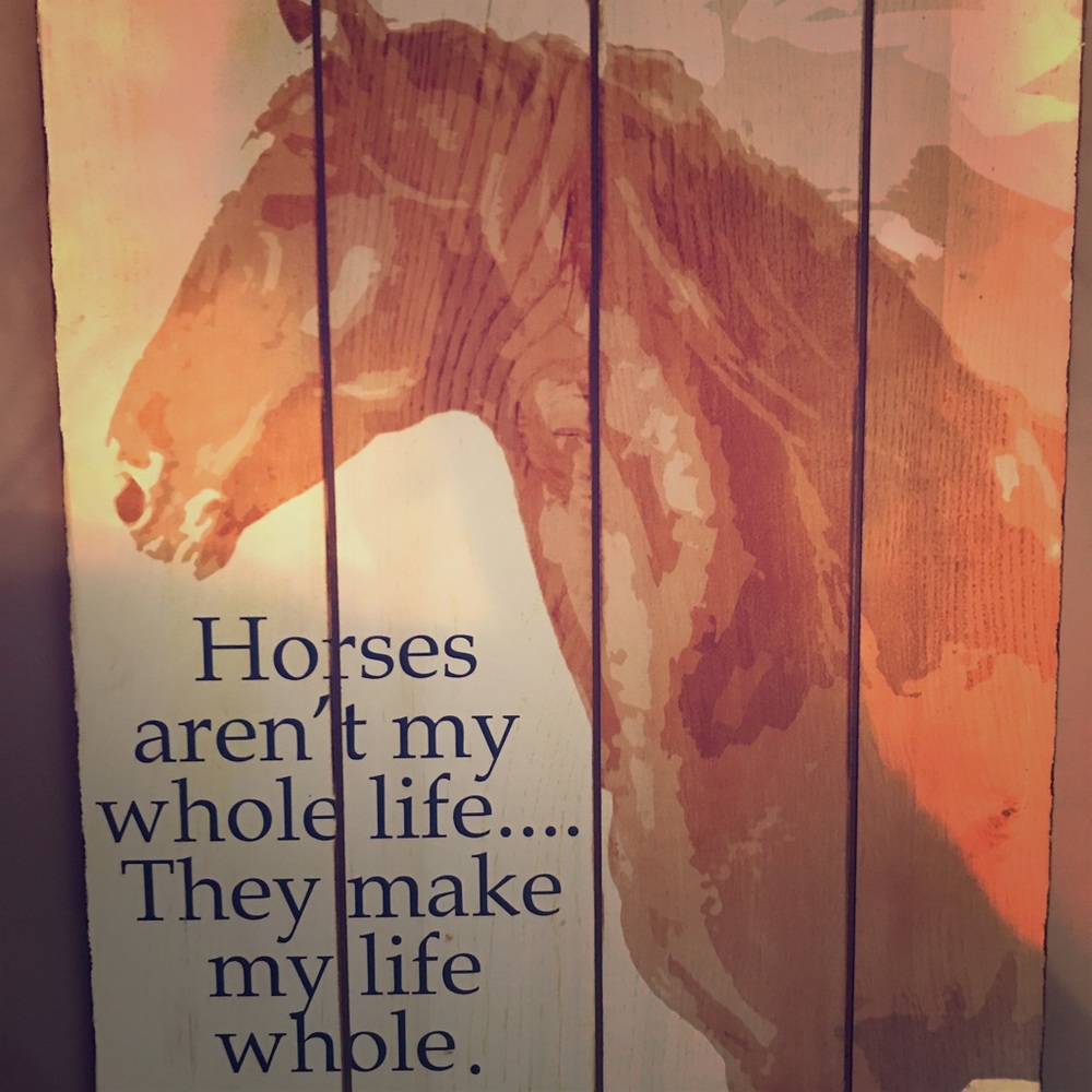 Wooden horse plaque